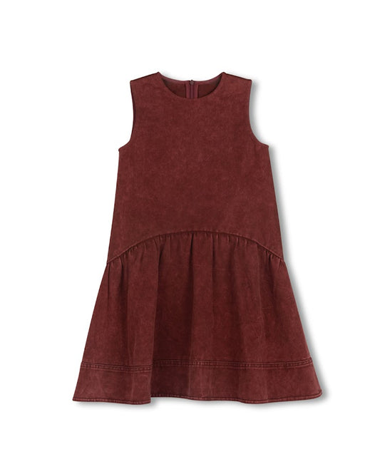 HELLO YELLOW BURGUNDY DENIM SEAM JUMPER