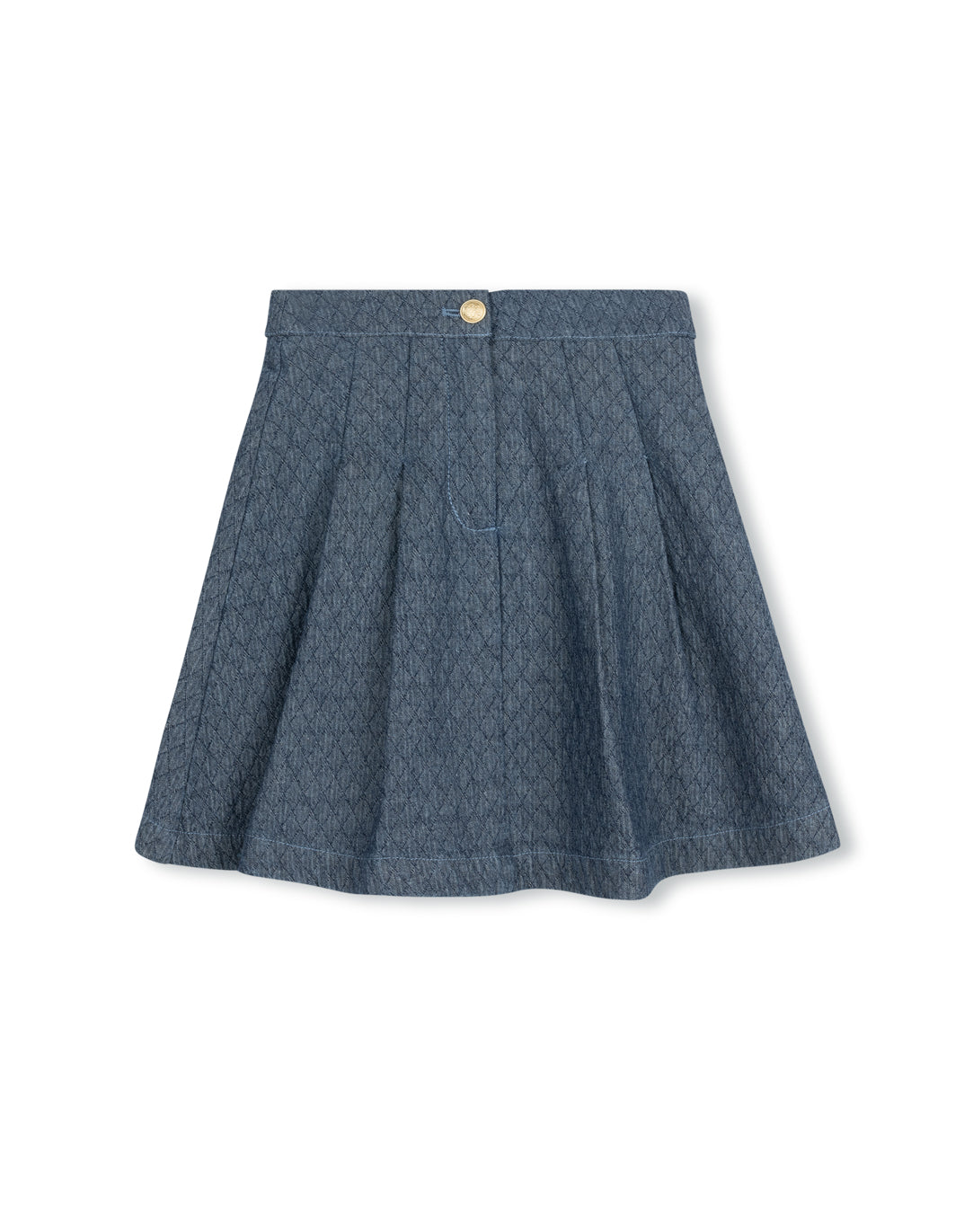 PHIL AND PHOEBE BLACK DENIM QUILTED FLARE SKIRT – Luibelle