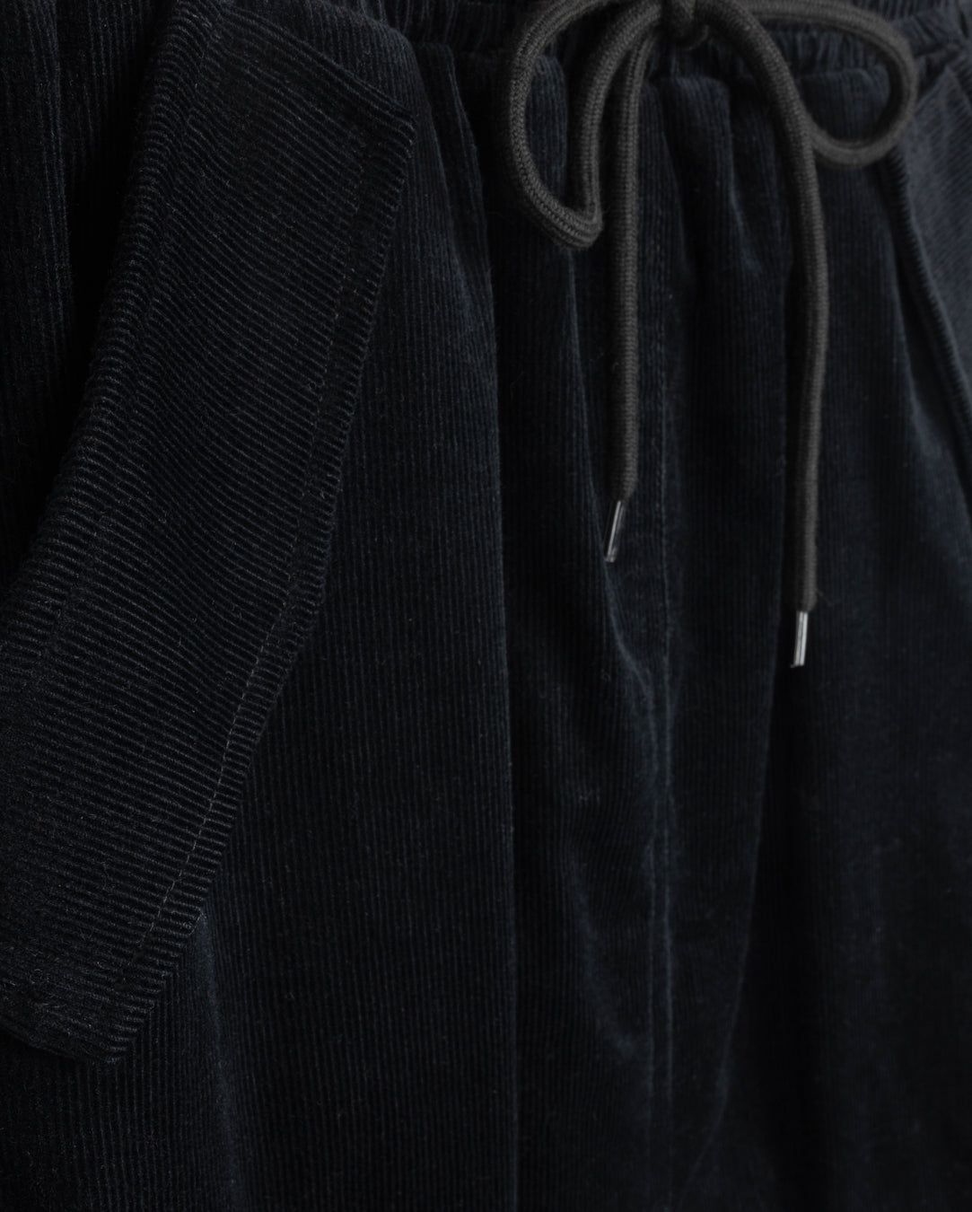 VIBE BLACK CORDUROY DRAWSTRING CARGO POCKET SKIRT