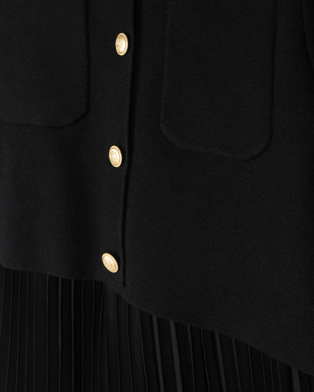 MINIMAL BLACK KNIT BLAZER SLIP DRESS SET