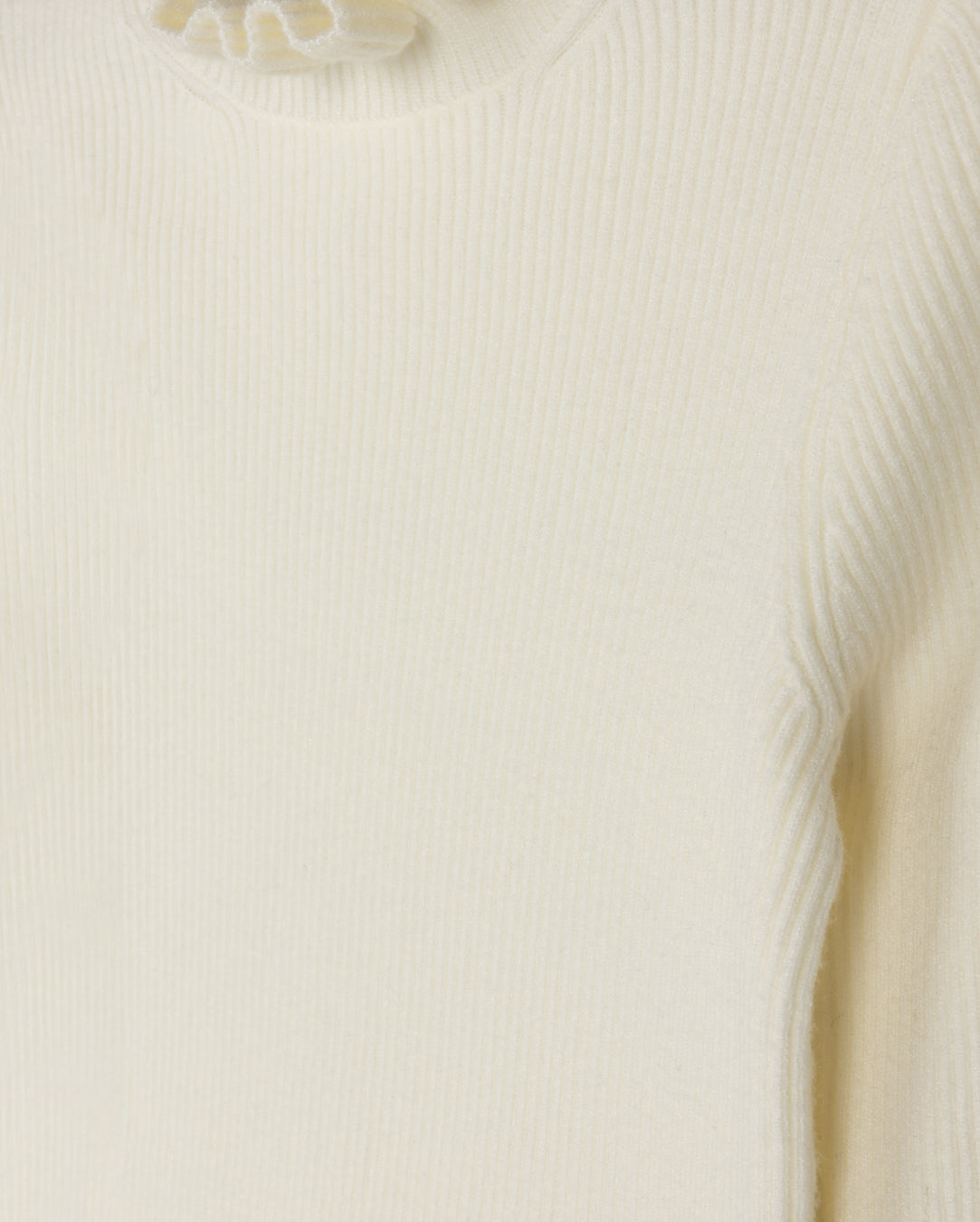 ONE CHILD IVORY RUFFLE COLLAR SWEATER