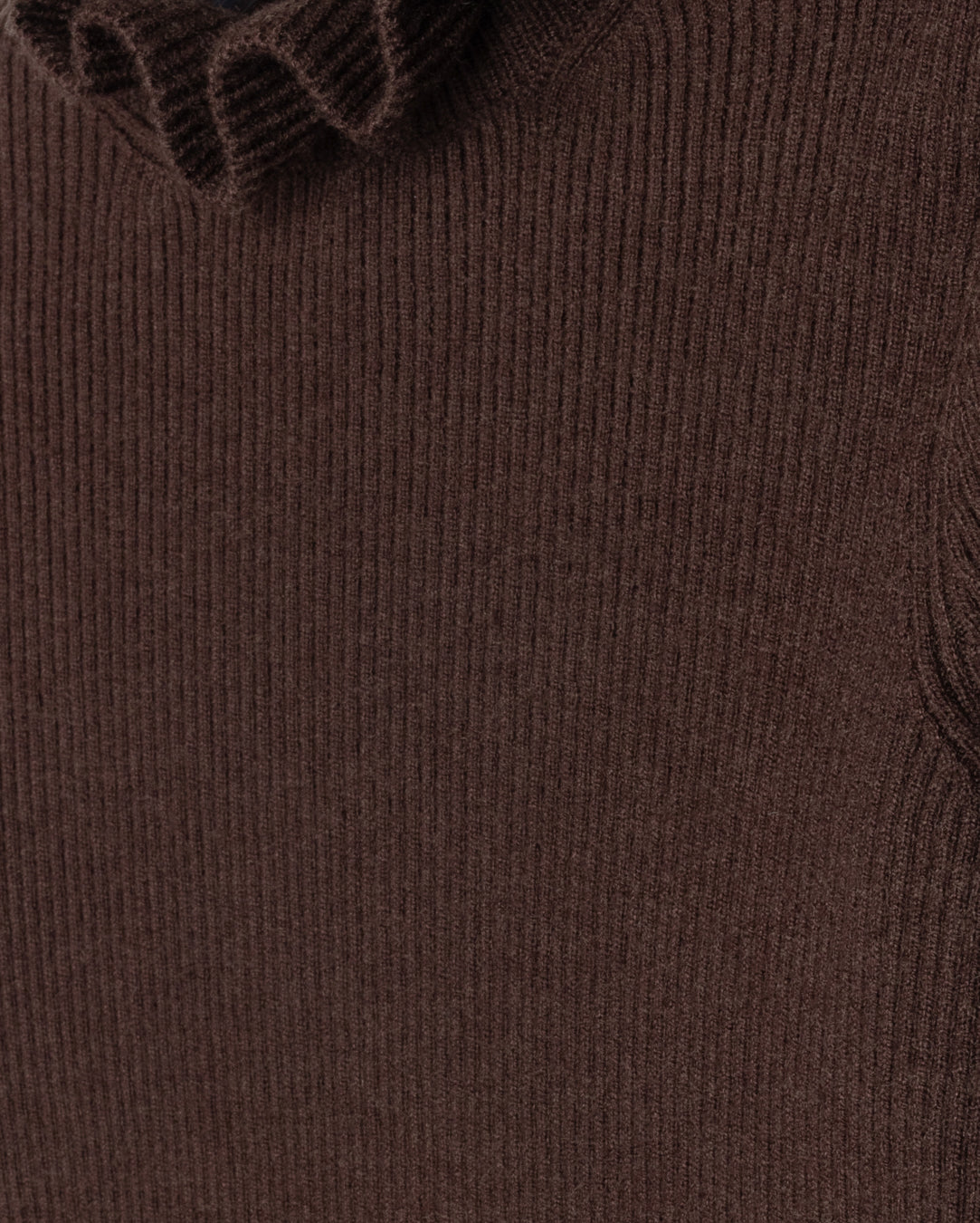 ONE CHILD BROWN RUFFLE COLLAR SWEATER