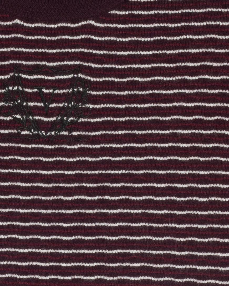 VIBE PLUM STRIPE KNIT VEST