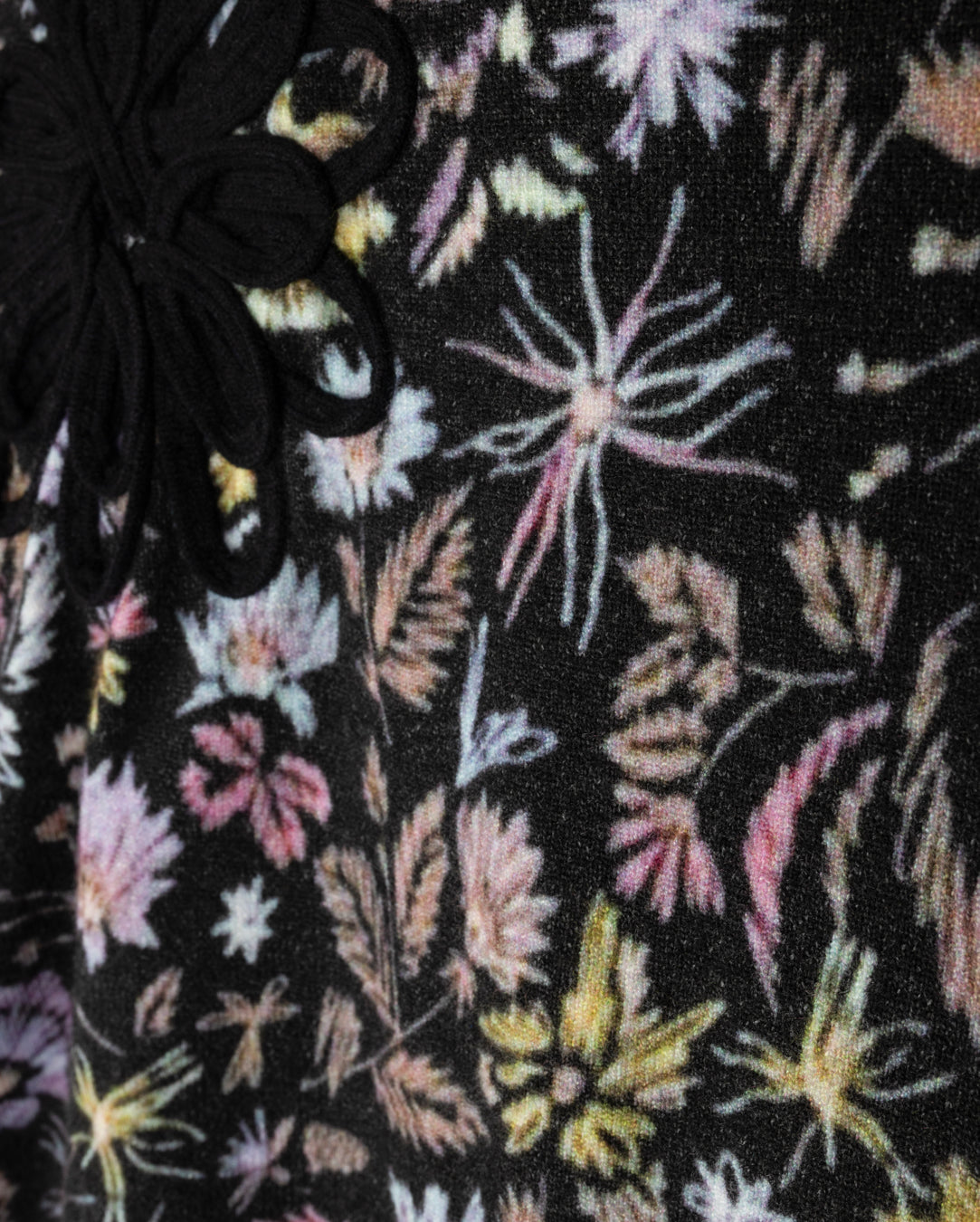 MINIMAL BLACK FLOWER PRINT SLIP DRESS