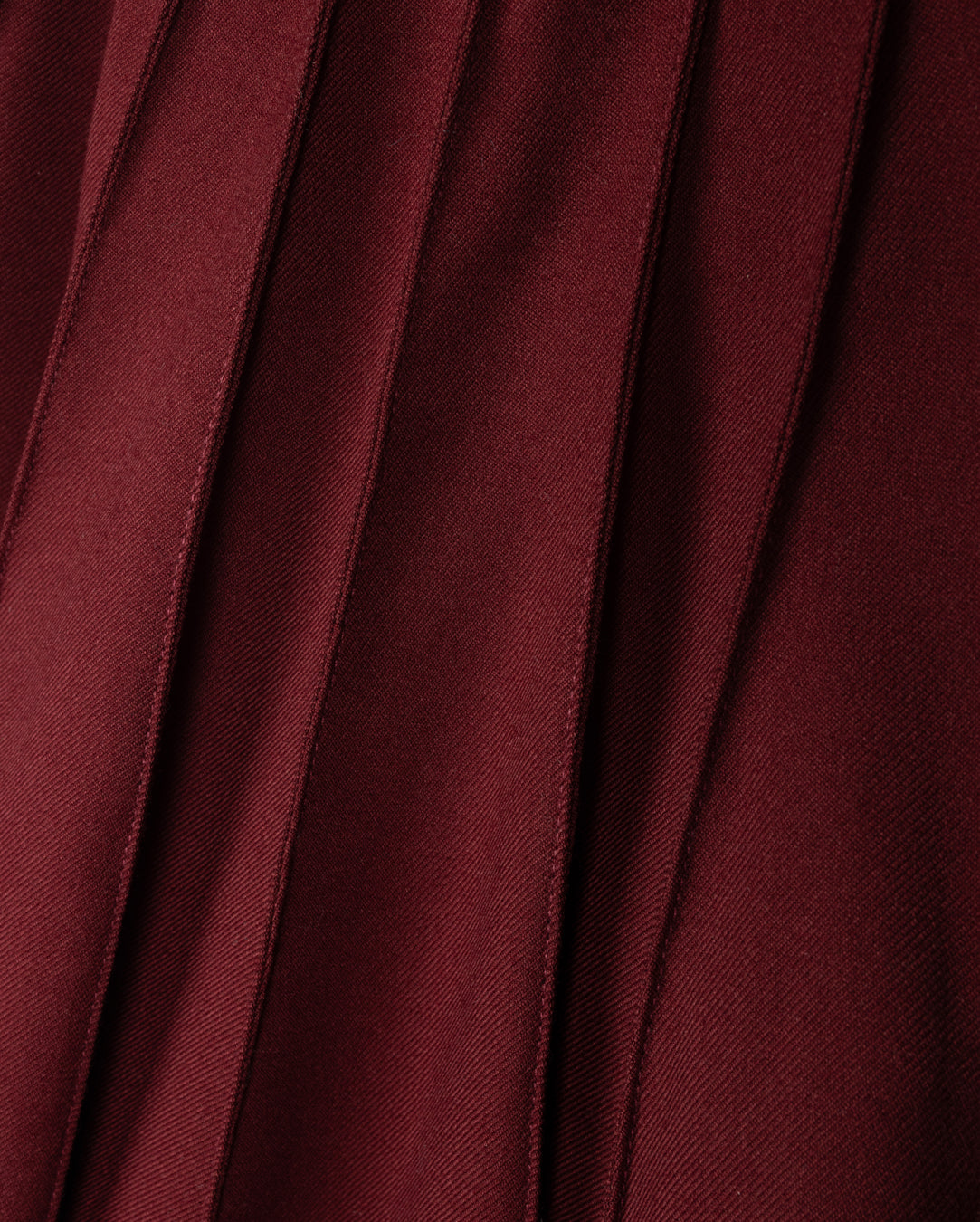 PAPILLON BURGUNDY WOOL PLEATED SKIRT