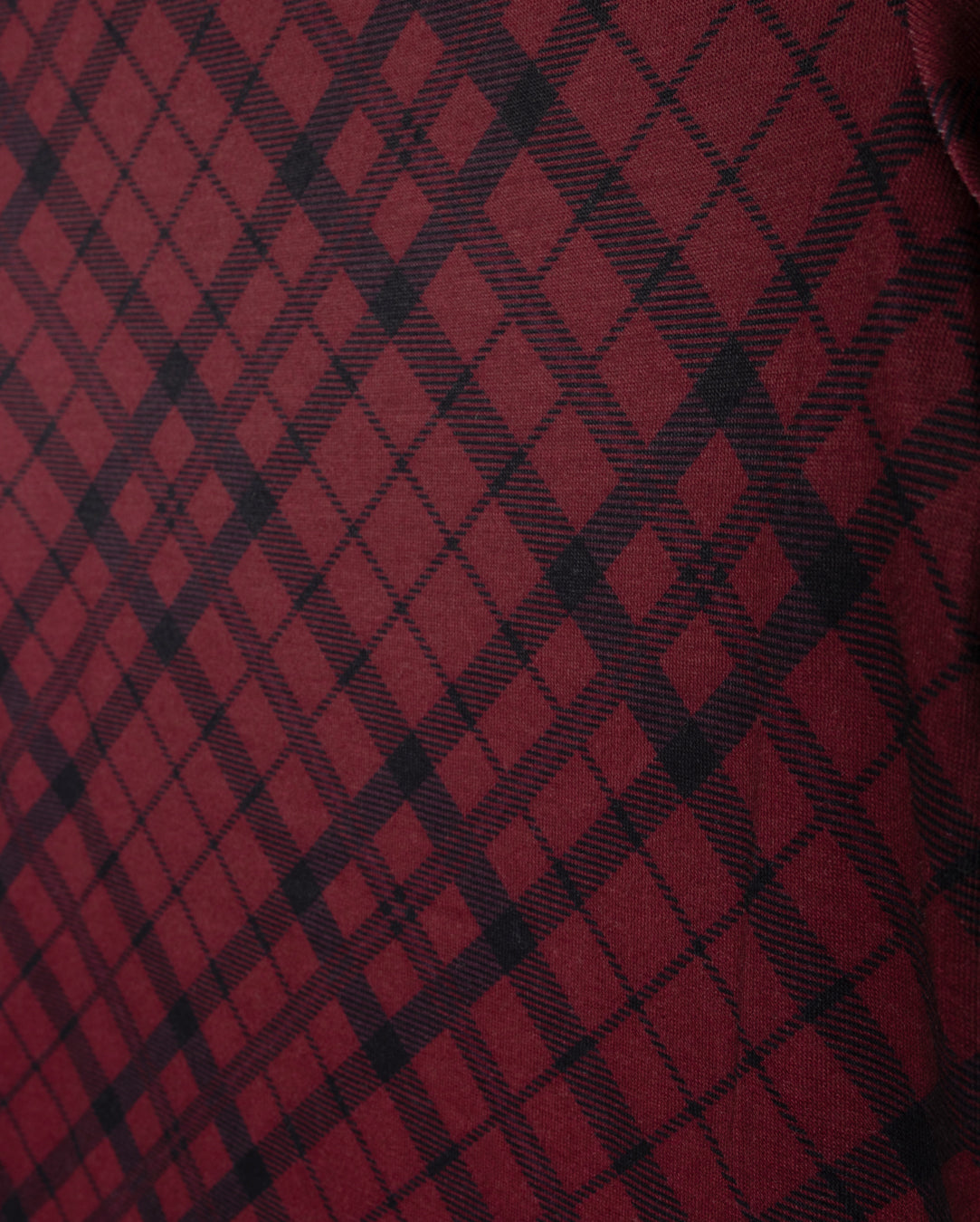 HELLO YELLOW RED PLAID PRINT TURTLENECK