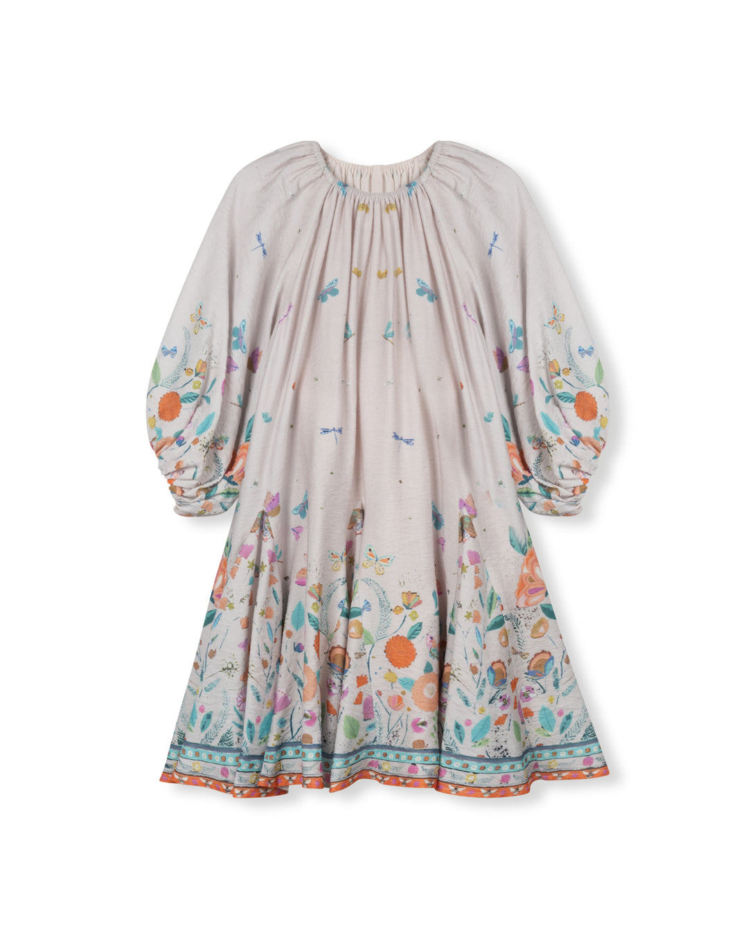Dusty Pink Floral Panel Dress