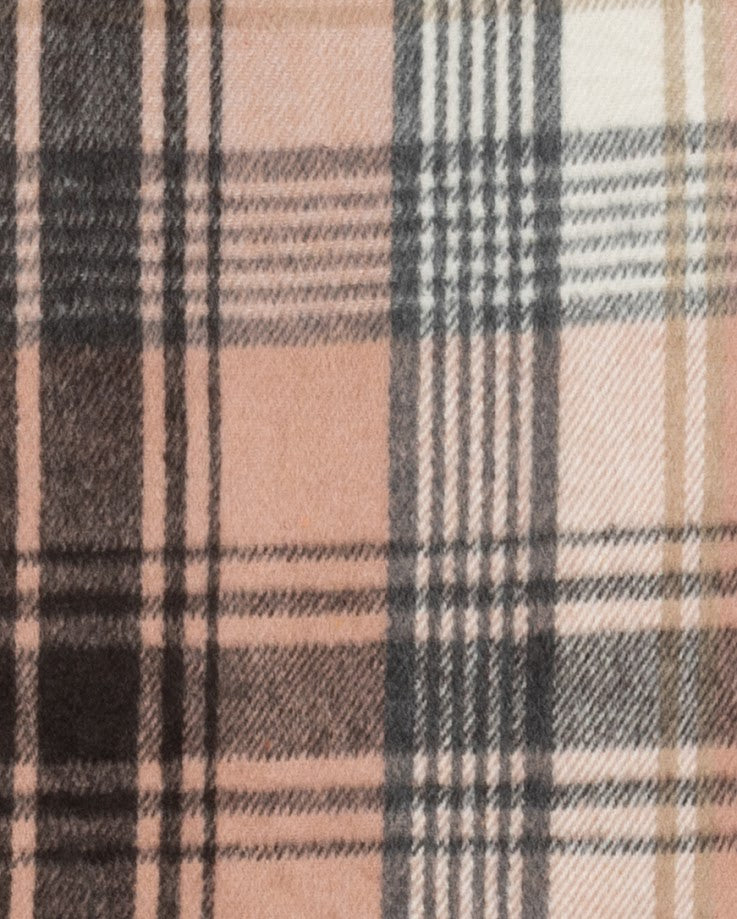 ONE CHILD CHARCOAL/TAN WOOL PLAID PLEAT JUMPER