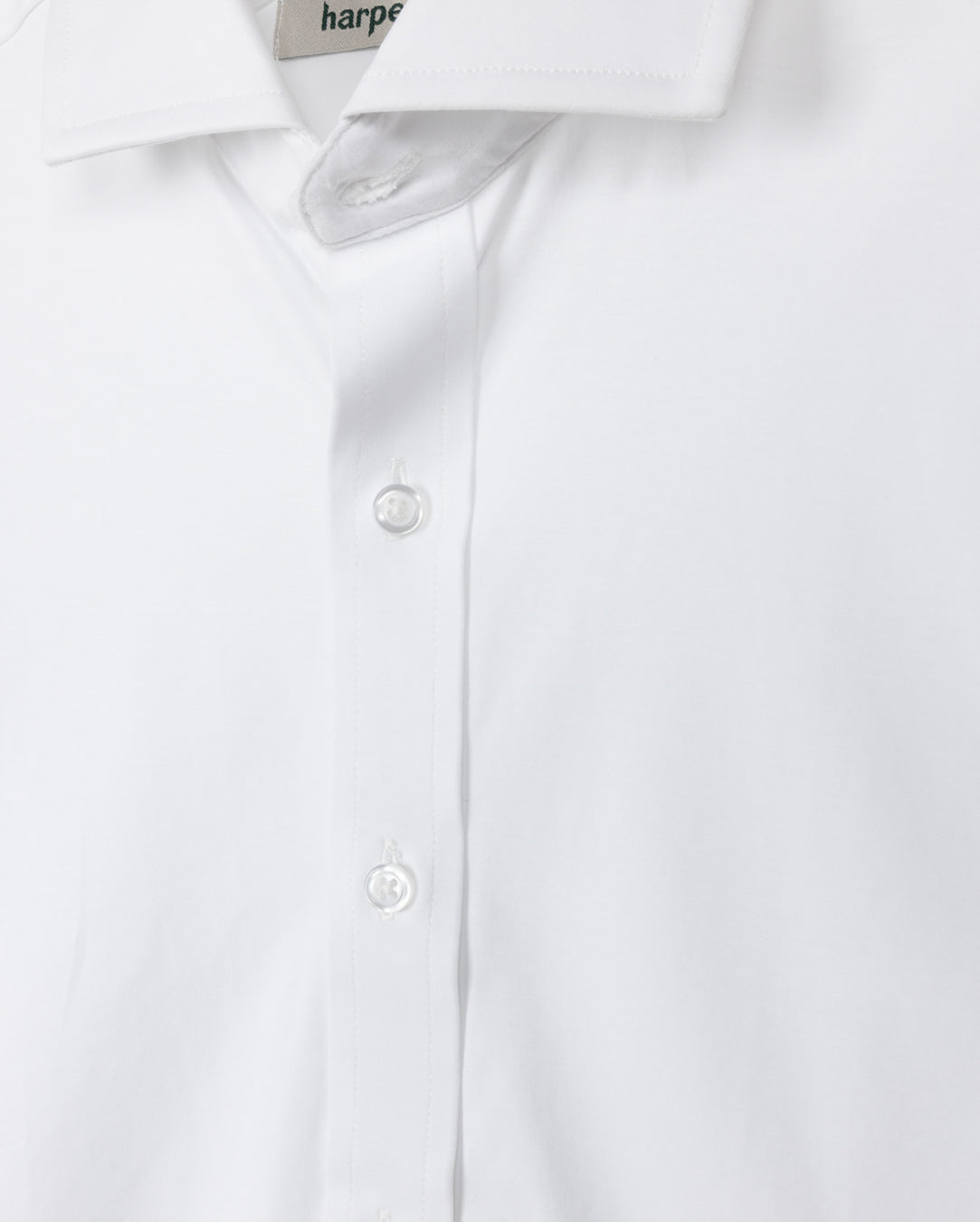 HARPER JAMES WHITE STRETCH BUTTON DOWN SHIRT