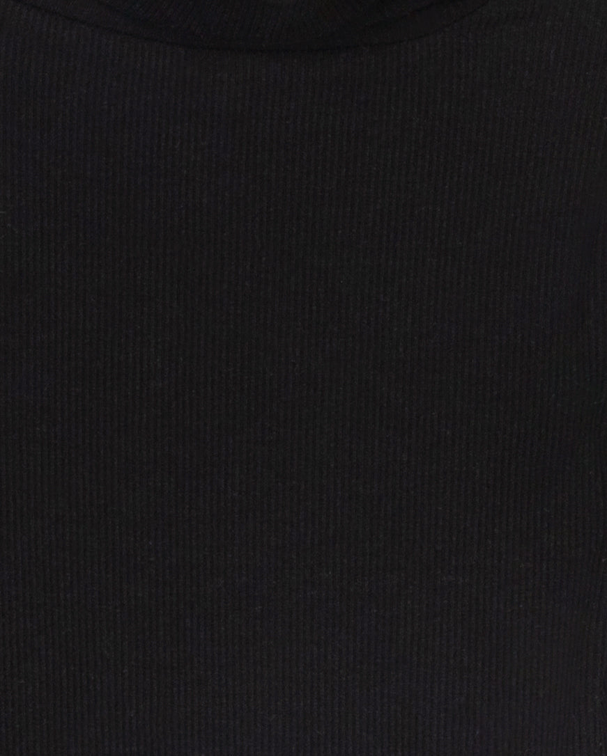 ONE CHILD BLACK KNIT MOCKNECK SWEATER