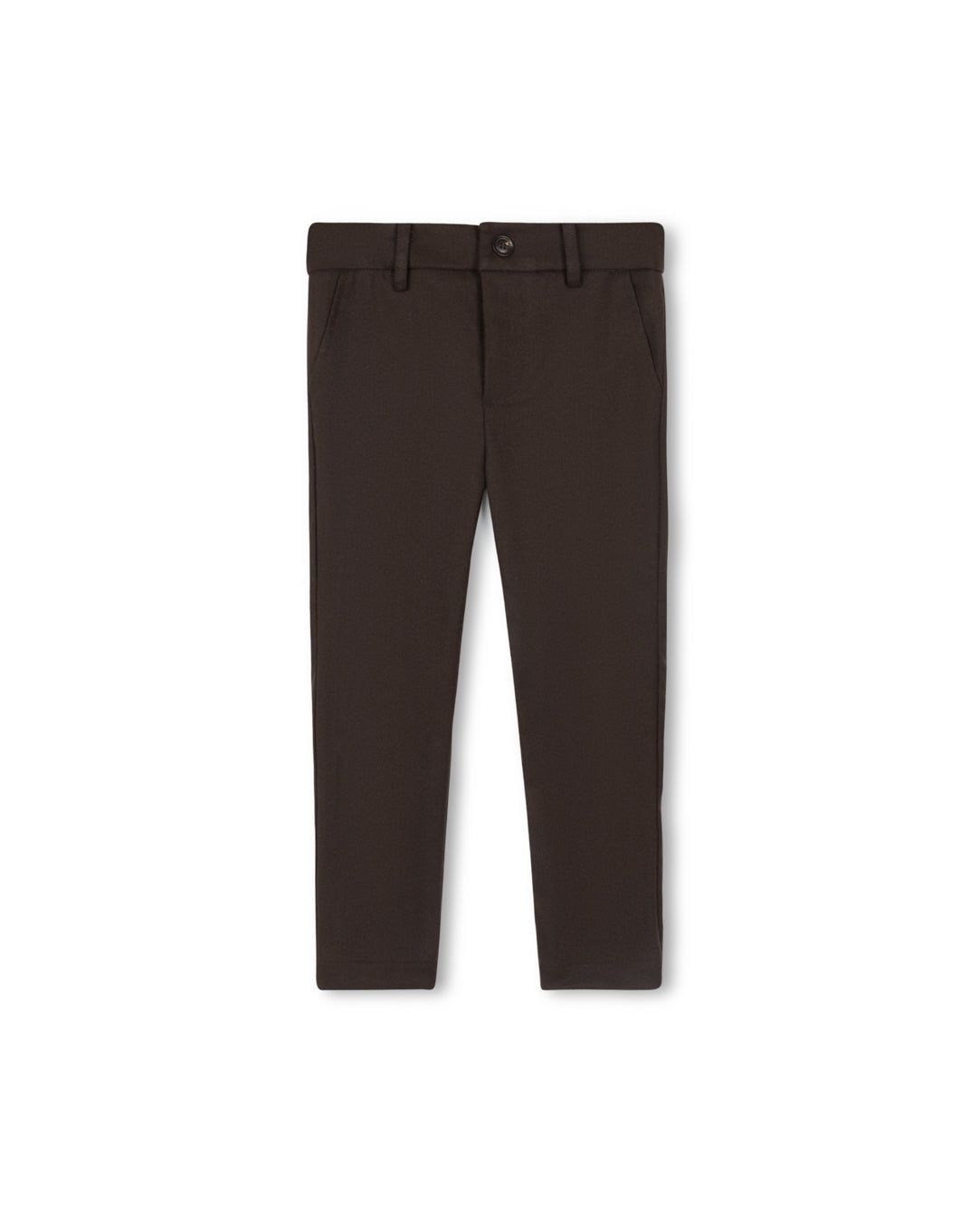 HARPER JAMES BROWN WOOL SLIM PANTS