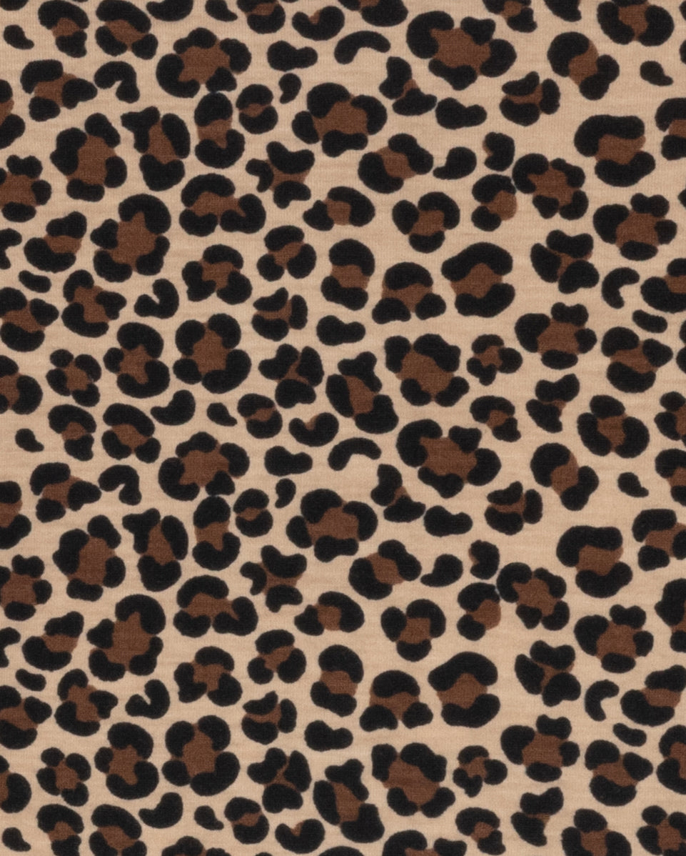 VIBE TAN LEOPARD PRINT MOCKNECK