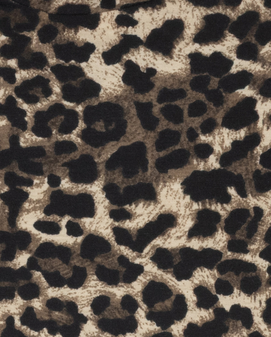 VIBE BROWN LEOPARD PRINT MOCKNECK