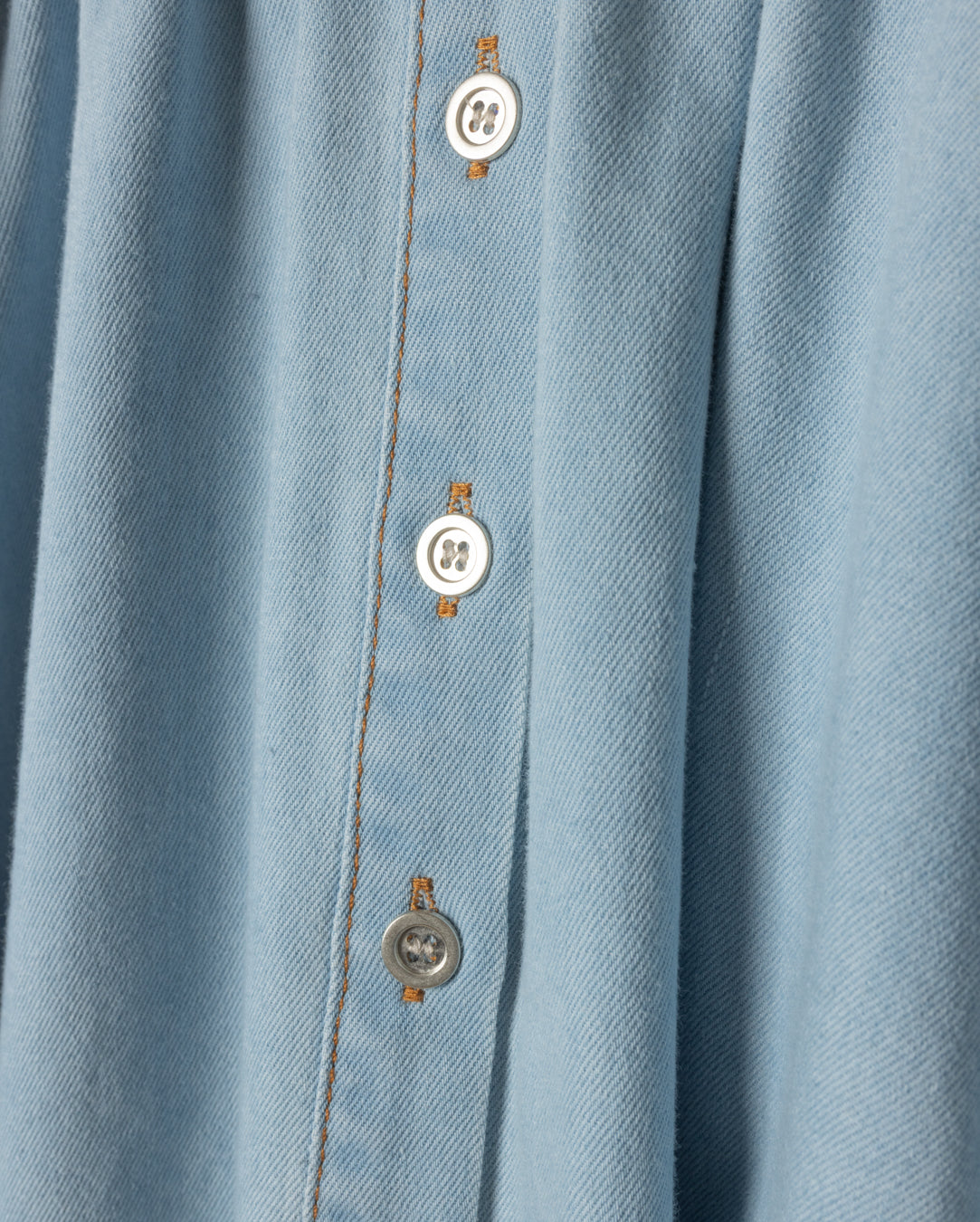 CABANA DENIM CHAMBRAY FLOWY SIDE POCKET SKIRT