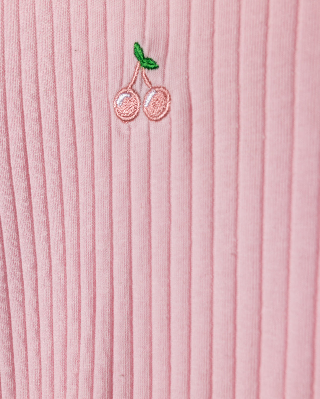 CABANA PINK STRIPED HEM RIBBED T-SHIRT