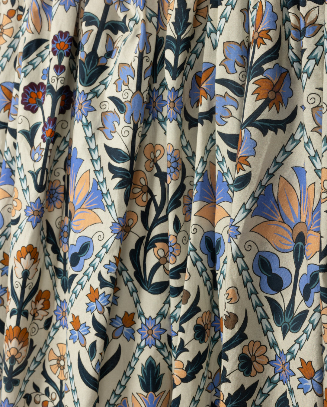 PAPILLON FLORAL PATCHWORK SMOCKED MAXI DRESS