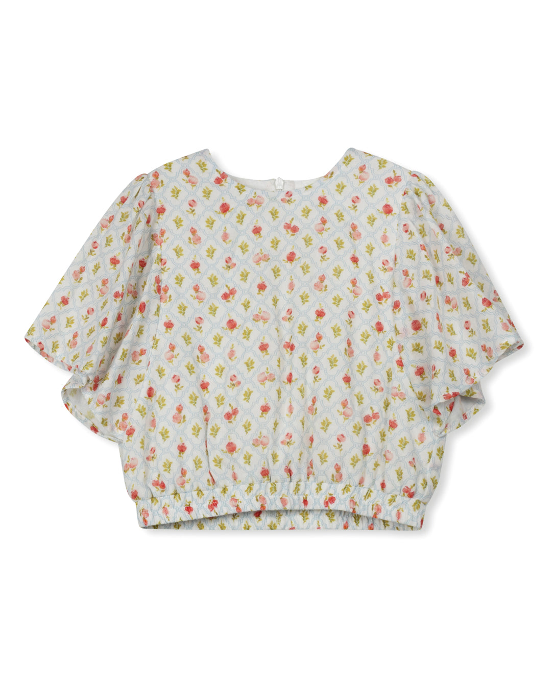 PAPILLON GREEN/PINK FLORAL PATTERN BLOUSE [FINAL SALE] – Luibelle