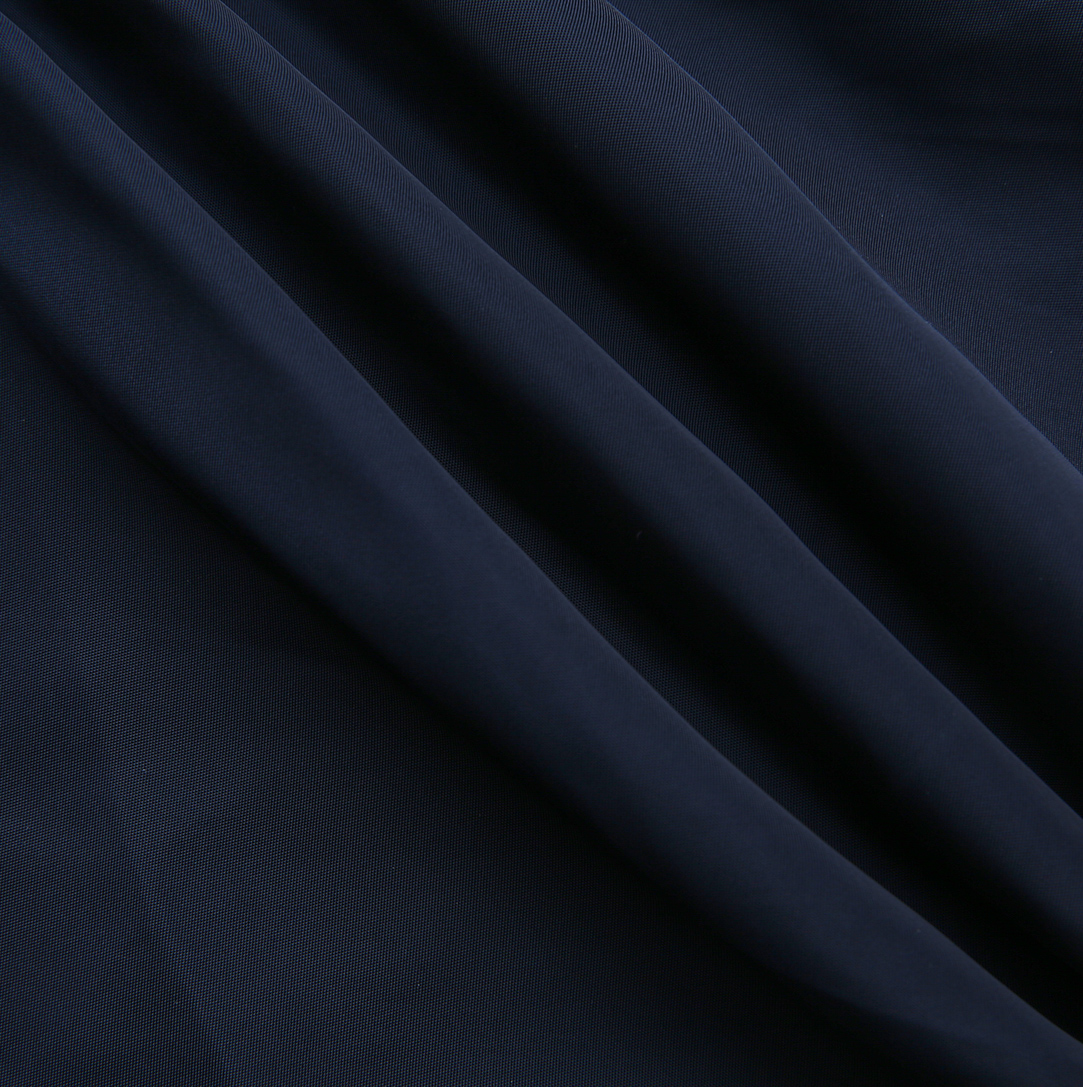 PAPILLON NAVY QUILTED NECK TAFFETA DRESS