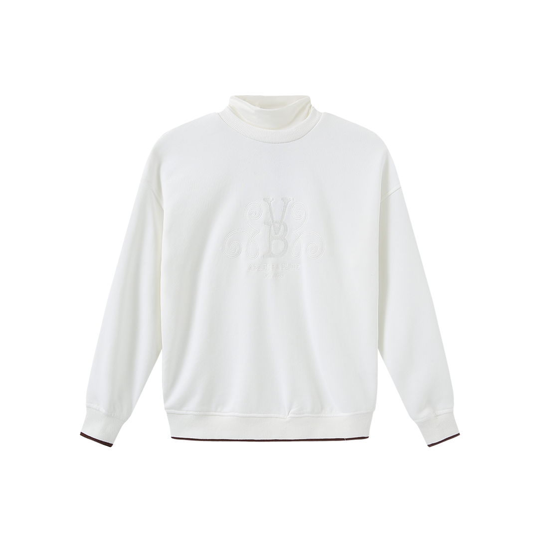 VIBE IVORY MOCK NECK SWEATSHIRT