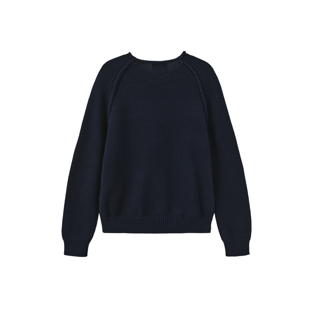 N+A NAVY HORSE KNIT SWEATER