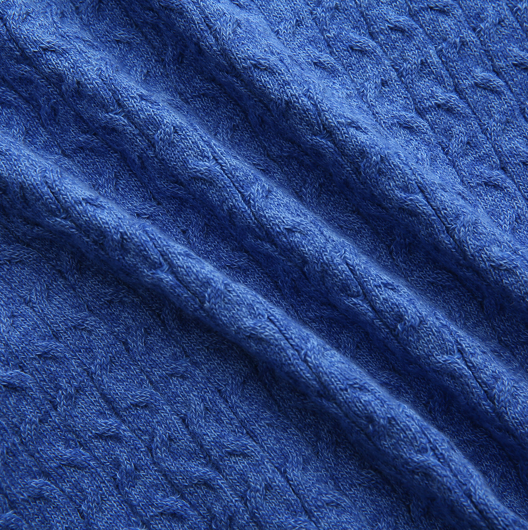 VIBE ROYAL BRAIDED DETAIL LOGO SWEATER