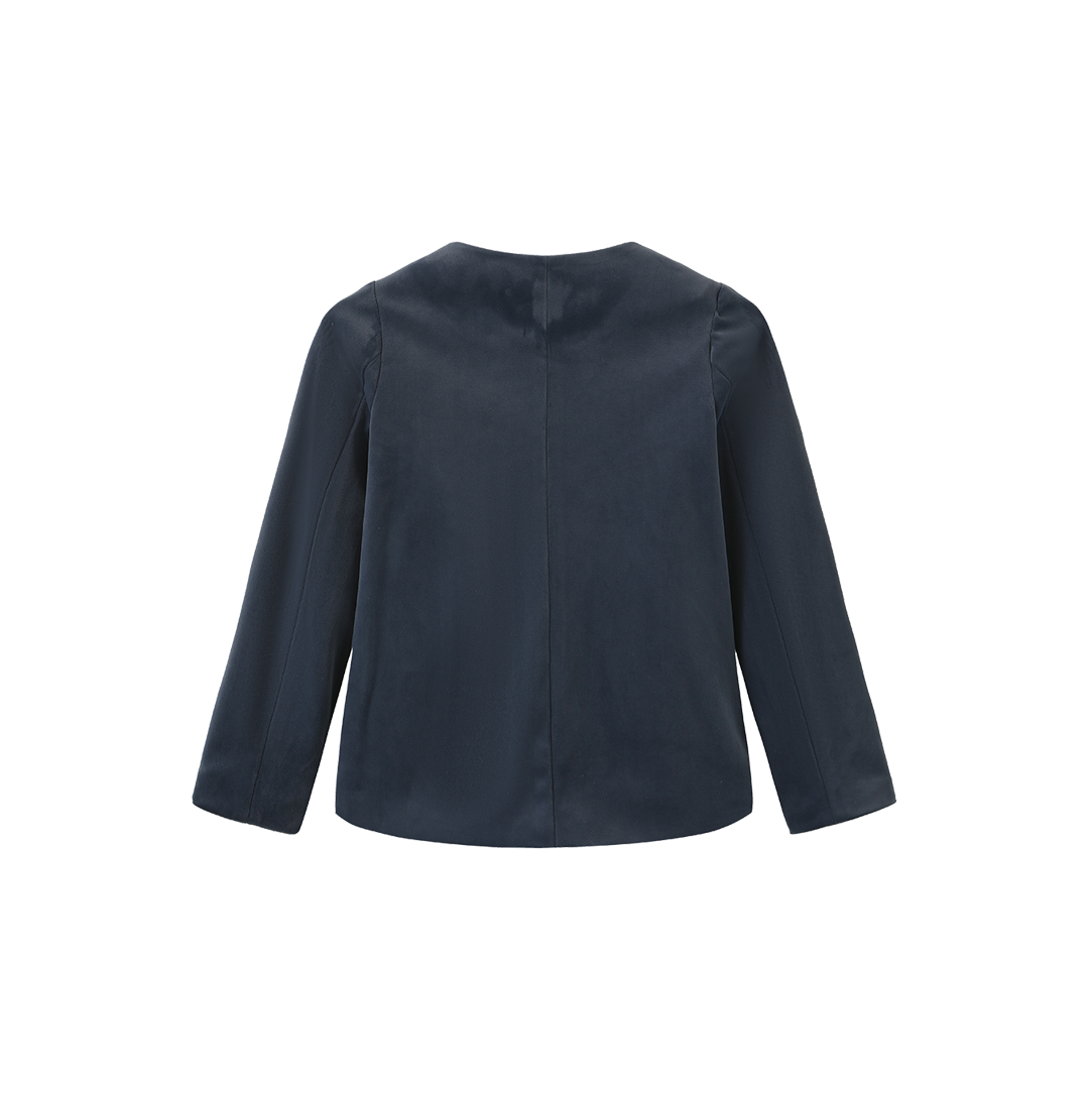 ONE CHILD DUSTY BLUE VELVET BLAZER