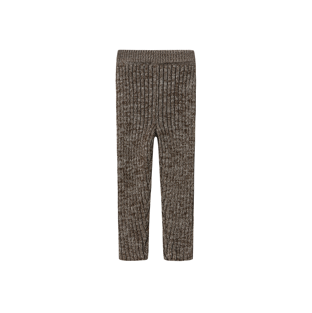 ONE CHILD BROWN MARLED KNIT SWEATER SET