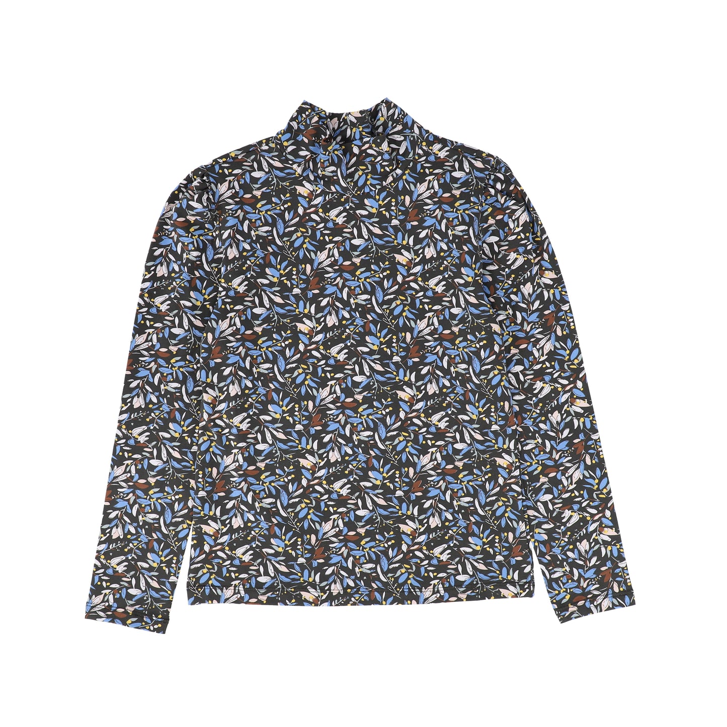 ONE CHILD NAVY FLORAL TURTLENECK