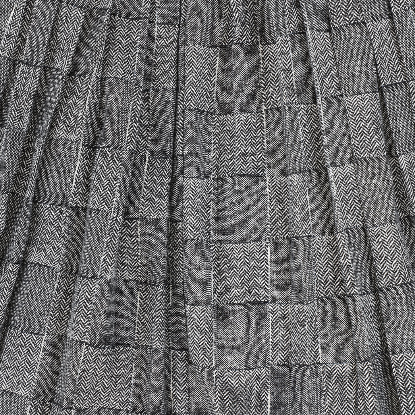 BAMBOO BLACK/WHITE MIXED PRINT BOX SKIRT