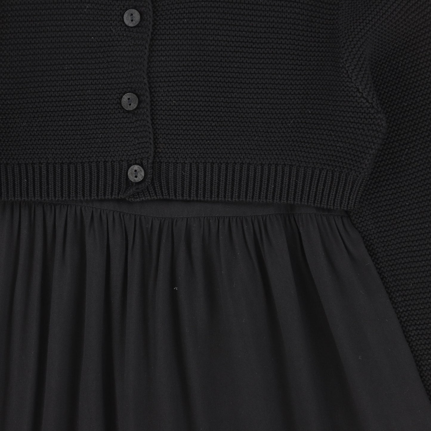 BAMBOO BLACK CUPRO TIERED MAXI DRESS WITH SILK KNIT CARDIGAN [Final Sale]