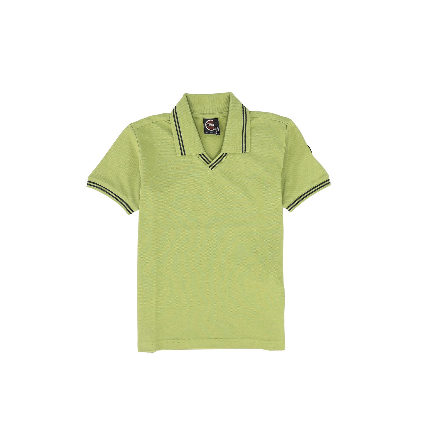 COLMAR LIGHT GREEN STRIPE V NECK POLO T-SHIRT