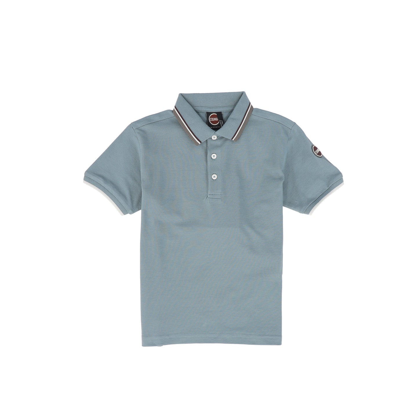 COLMAR DUSTY BLUE STRIPE TRIM POLO T-SHIRT