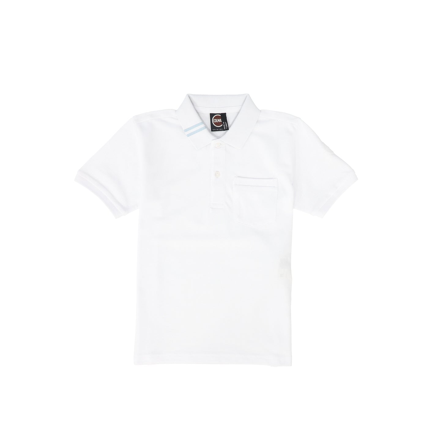 COLMAR WHITE CONTRAST COLLAR POCKET POLO T-SHIRT