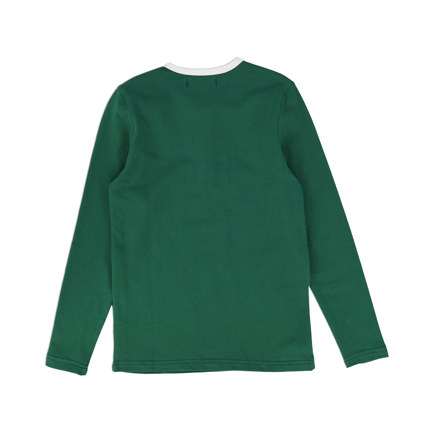 BACE COLLECTION GREEN PIQUE VARSITY LS TEE