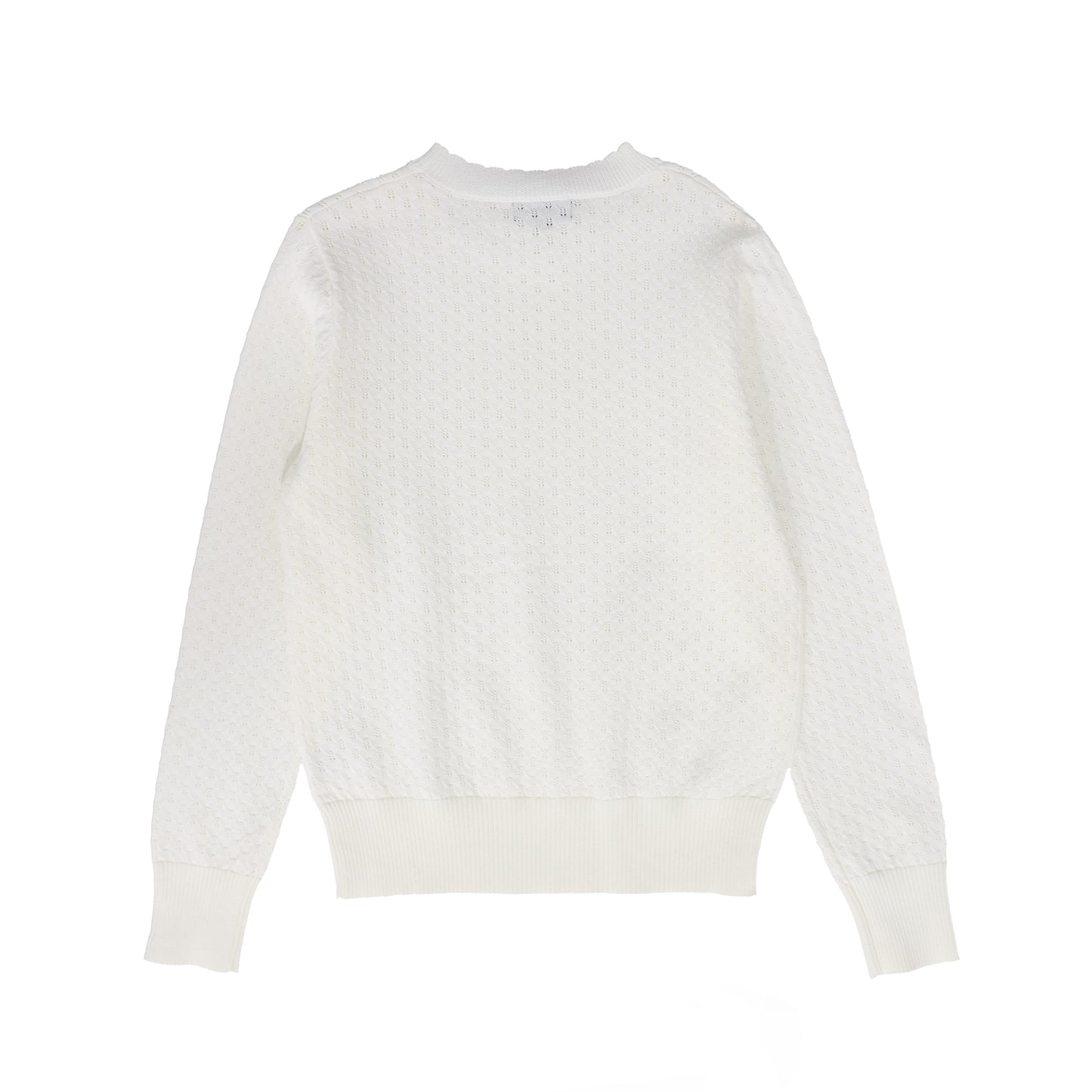 BAMBOO WHITE POINTELLE SWEATER [FINAL SALE]