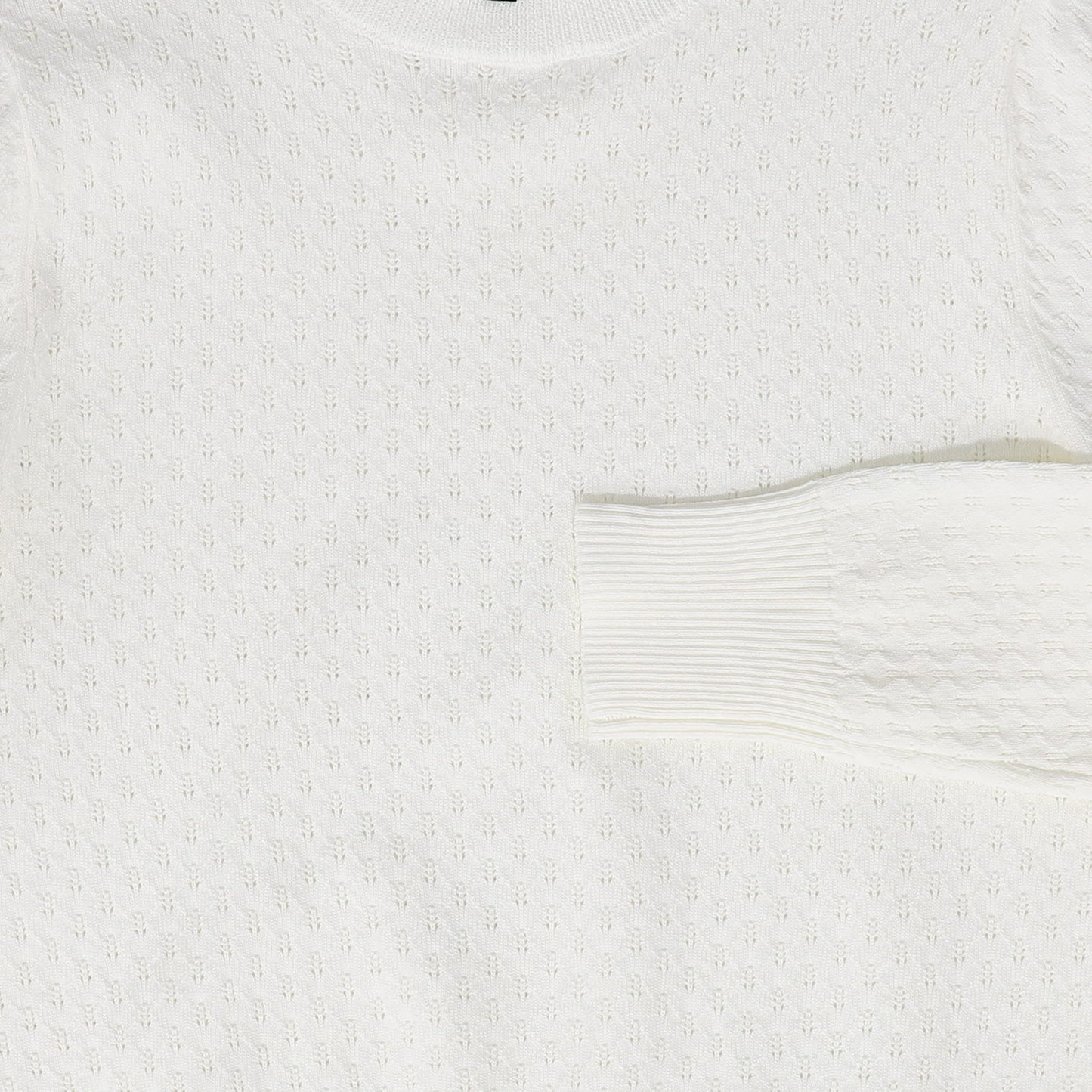 BAMBOO WHITE POINTELLE SWEATER [FINAL SALE]