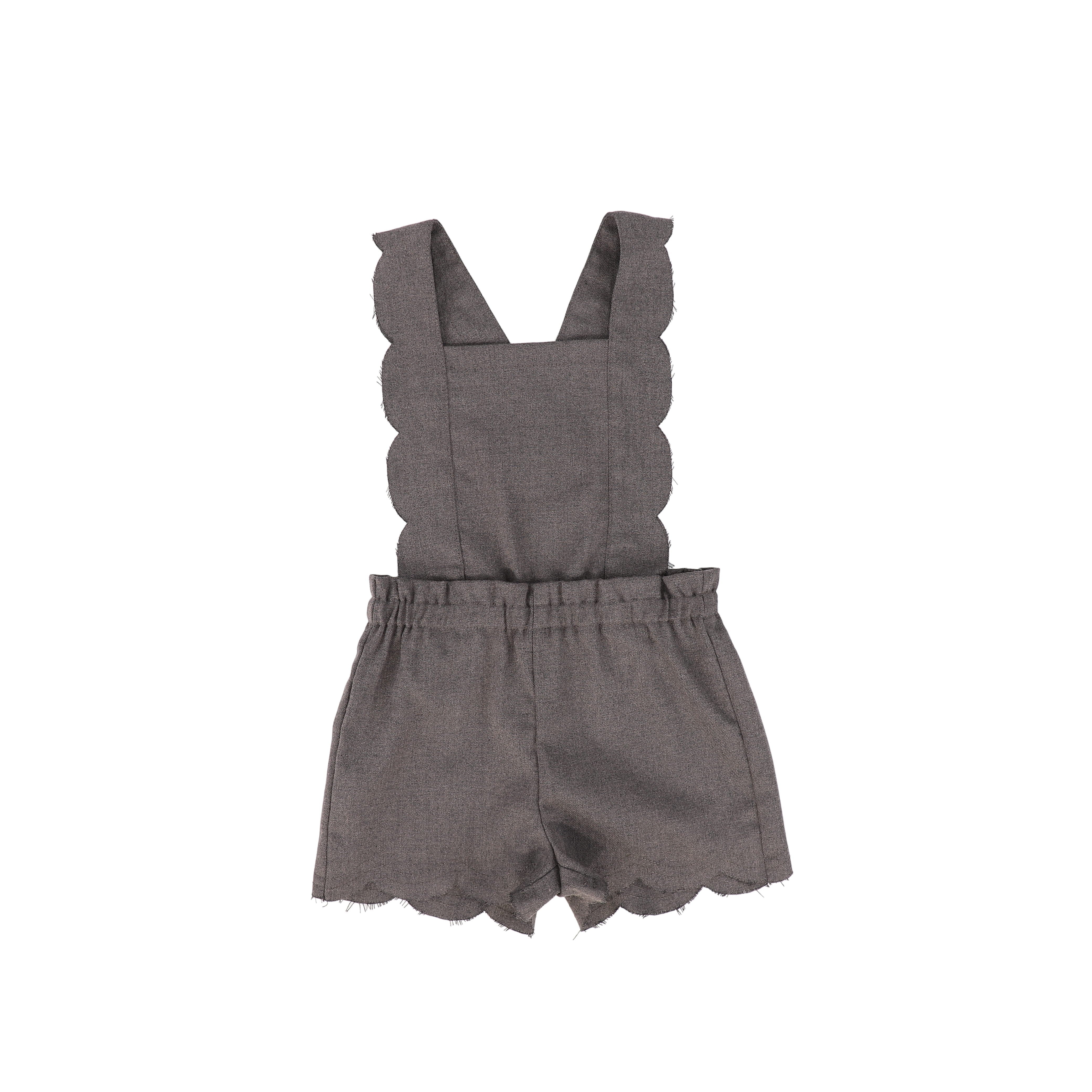 Bace Collection Charcoal Wool Scallop Overalls [FINAL SALE] – Luibelle