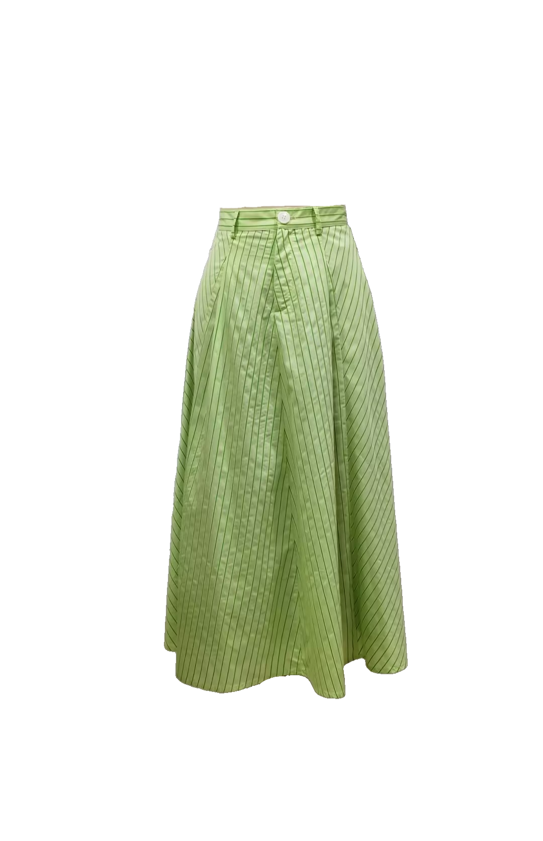 VALENTINA GREEN STRIPE FLY SKIRT