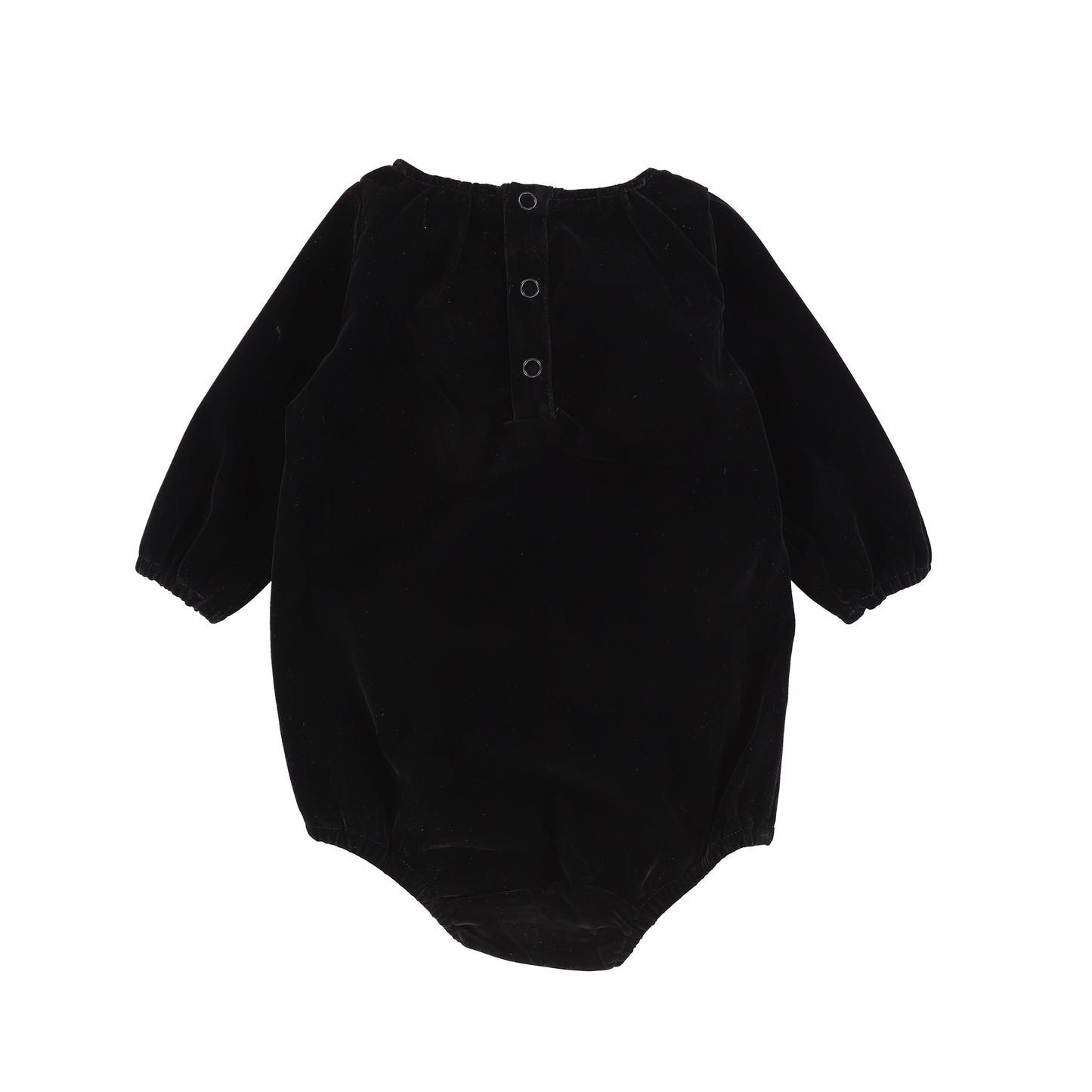 ONE CHILD BLACK VELVET EMBLEM ROMPER