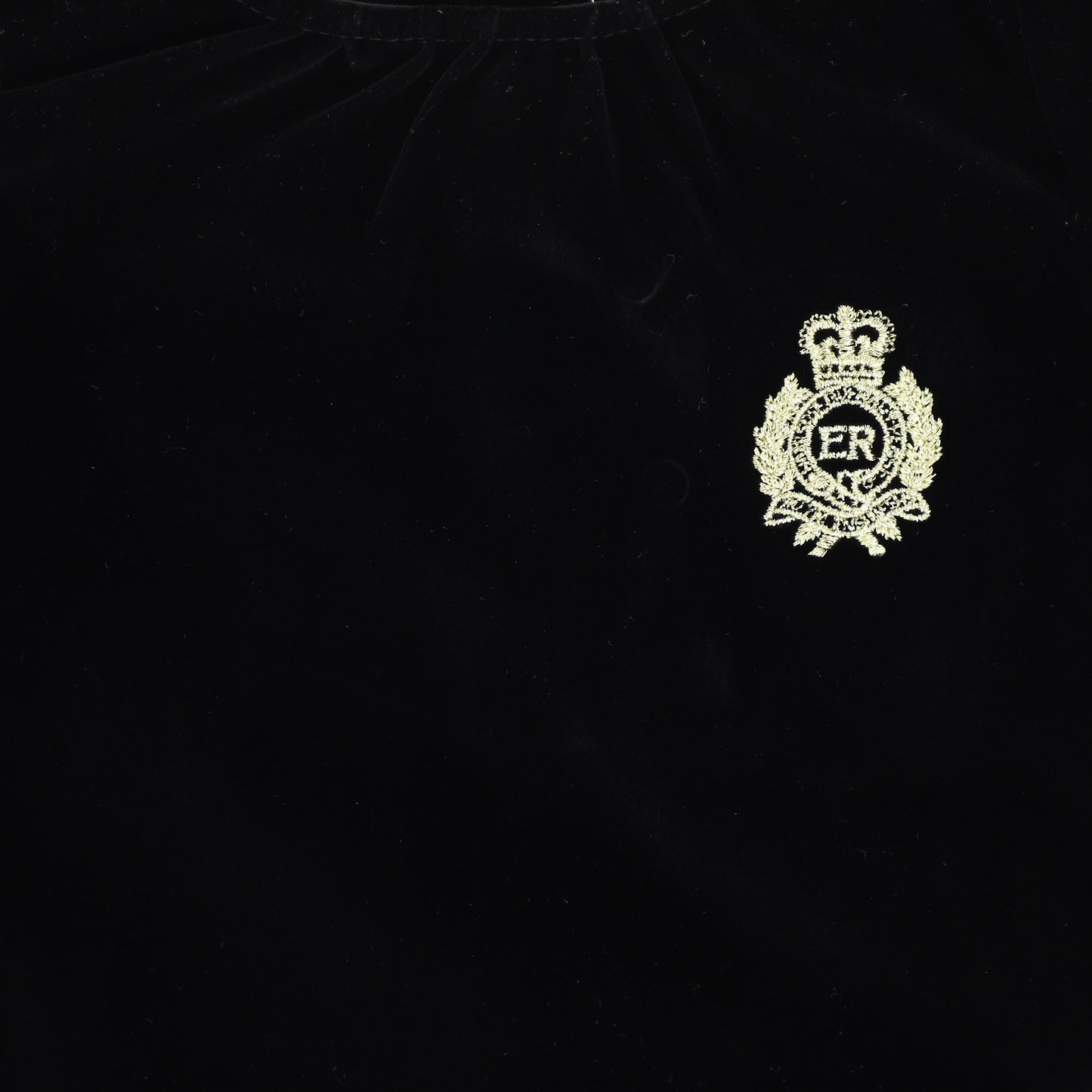 ONE CHILD BLACK VELVET EMBLEM ROMPER