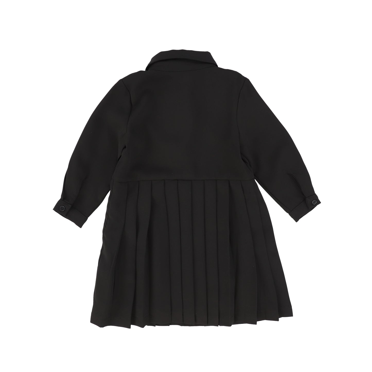 PAPILLON BLACK PLEATED BOW DRESS