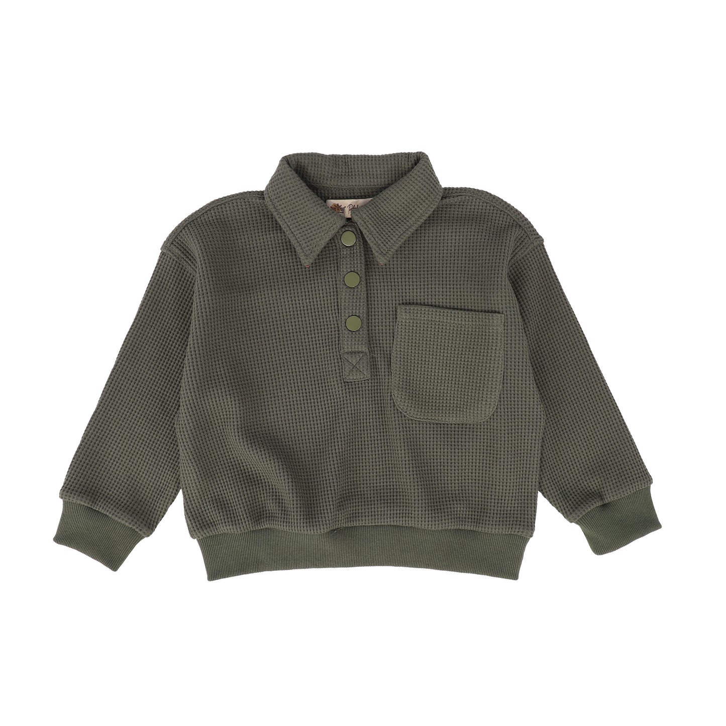 PHIL AND PHOEBE HUNTER GREEN COLLAR TOP