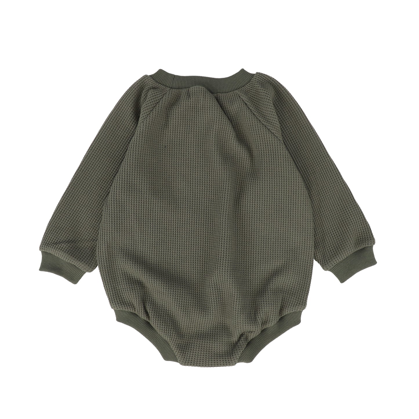 PHIL AND PHOEBE HUNTER GREEN SLIT POCKET ROMPER