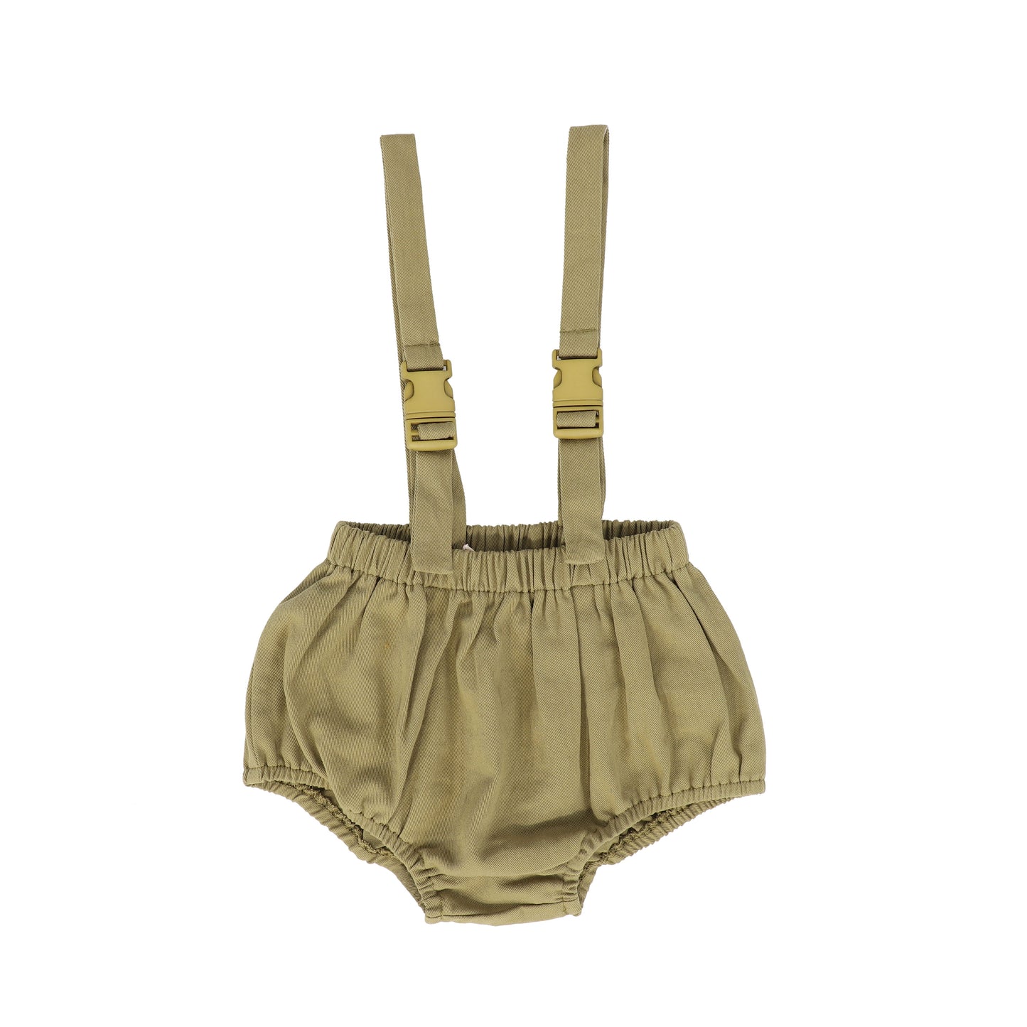 PHIL AND PHOEBE KHAKI SUSPENDER BUBBLE BLOOMER