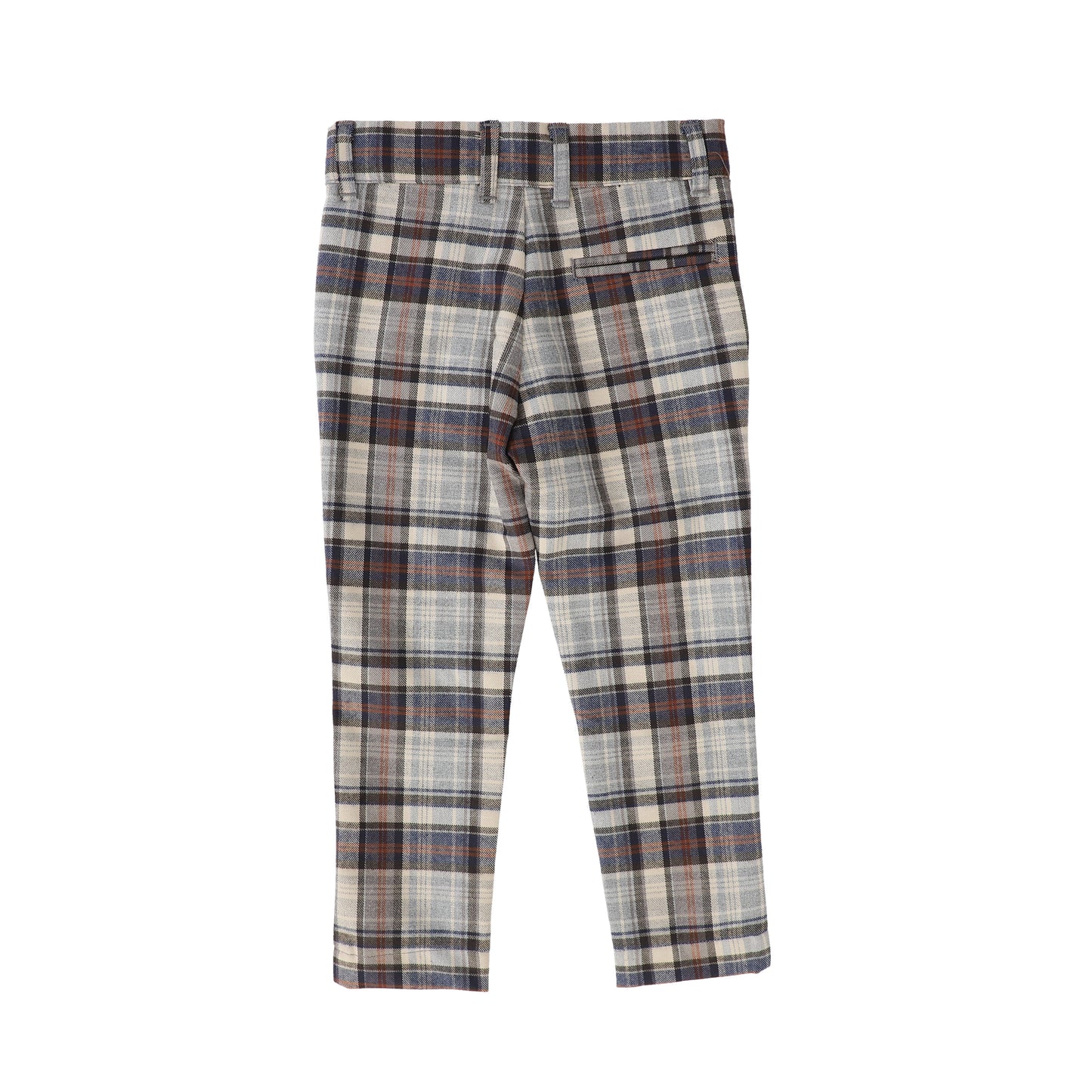 ONE CHILD NAVY GREY PLAID PANTS