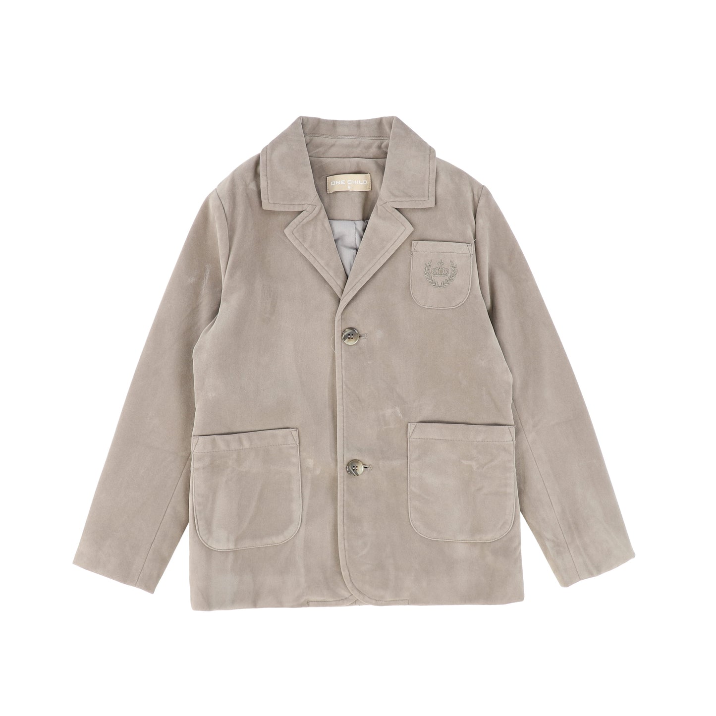 ONE CHILD TAUPE POCKET BLAZER