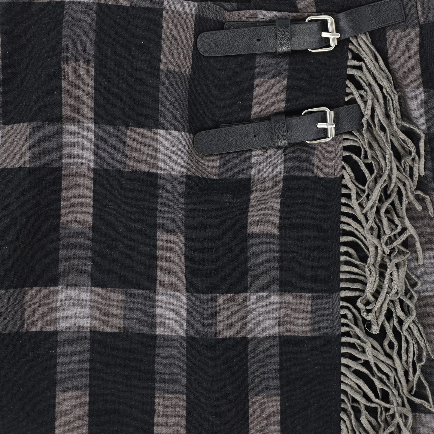 ONE CHILD BLACK GREY PLAID SKIRT