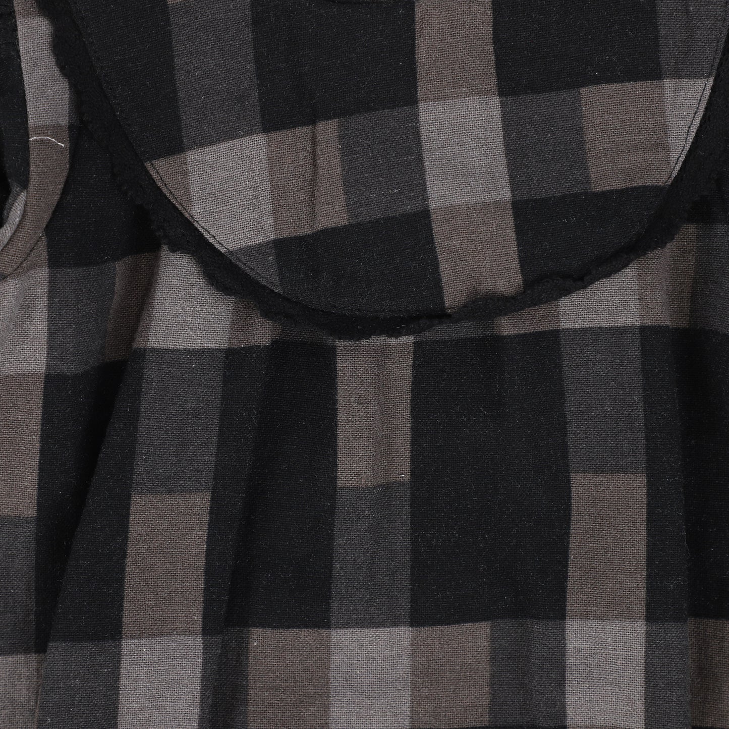 ONE CHILD BLACK GREY PLAID ROMPER