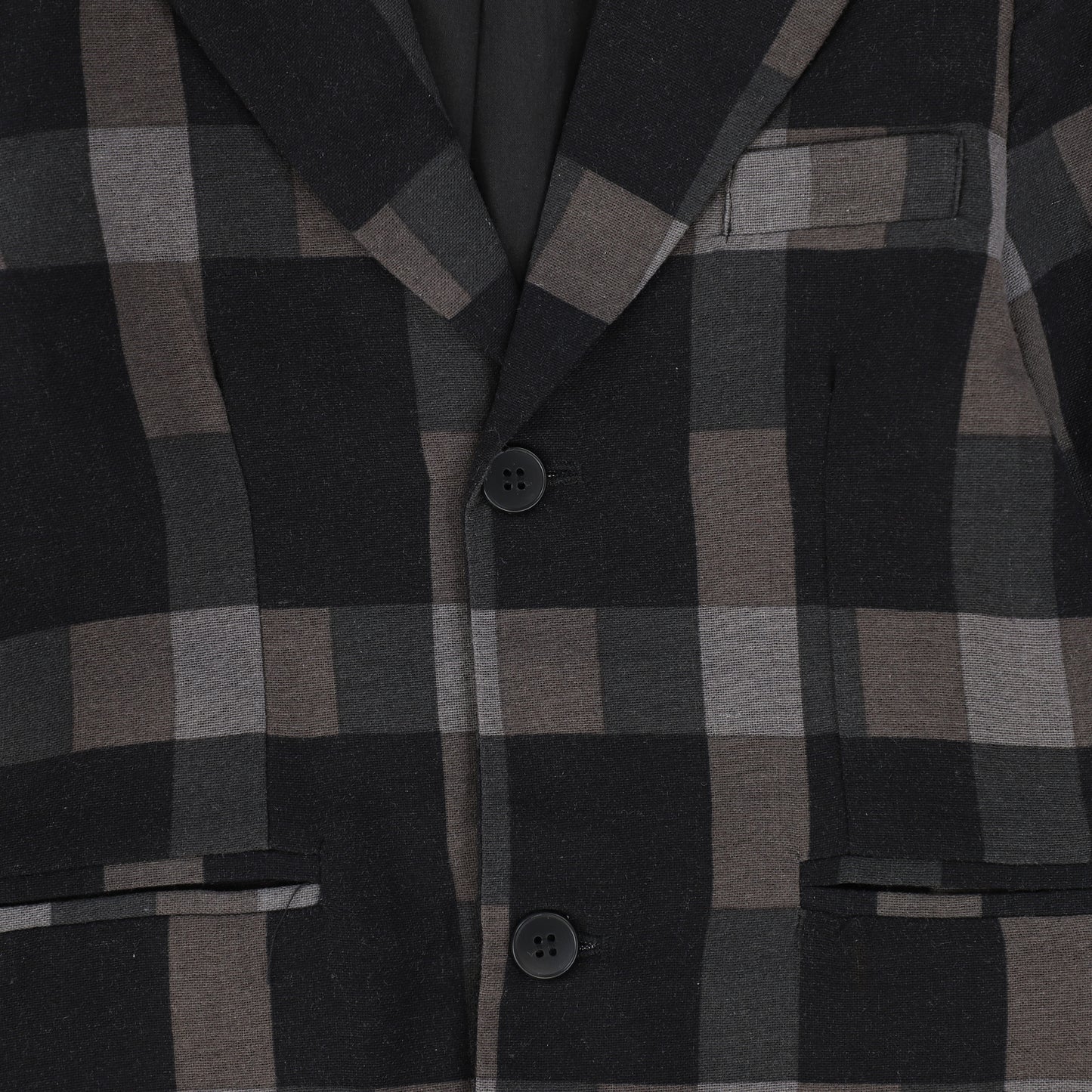 ONE CHILD BLACK GREY PLAID BLAZER