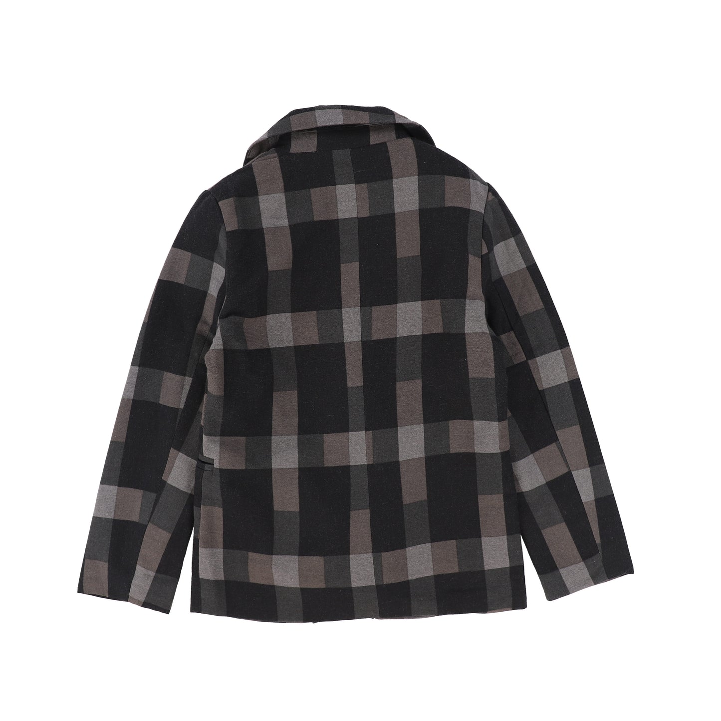 ONE CHILD BLACK GREY PLAID BLAZER